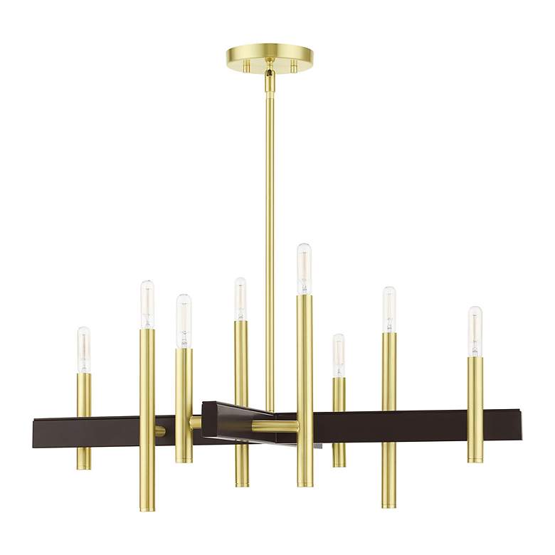 Image 3 Denmark 8 Light Satin Brass Chandelier more views