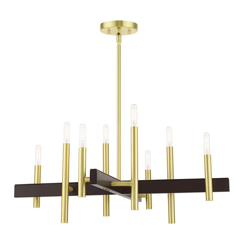 Image 4 Denmark 8 Light Satin Brass Chandelier more views