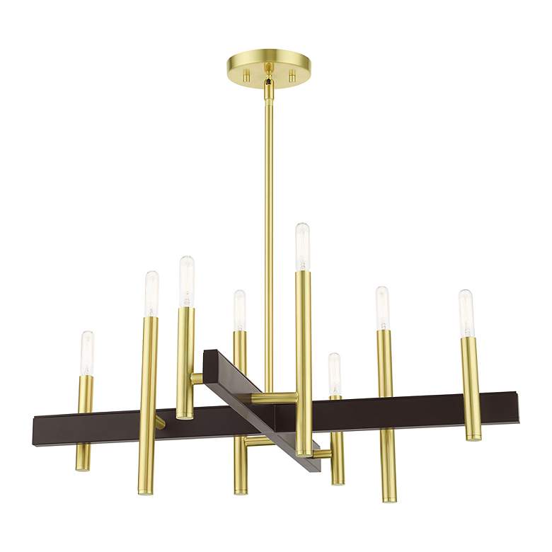 Image 5 Denmark 8 Light Satin Brass Chandelier more views