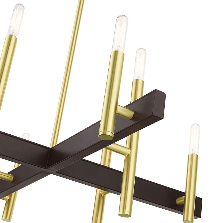 Image 7 Denmark 8 Light Satin Brass Chandelier more views