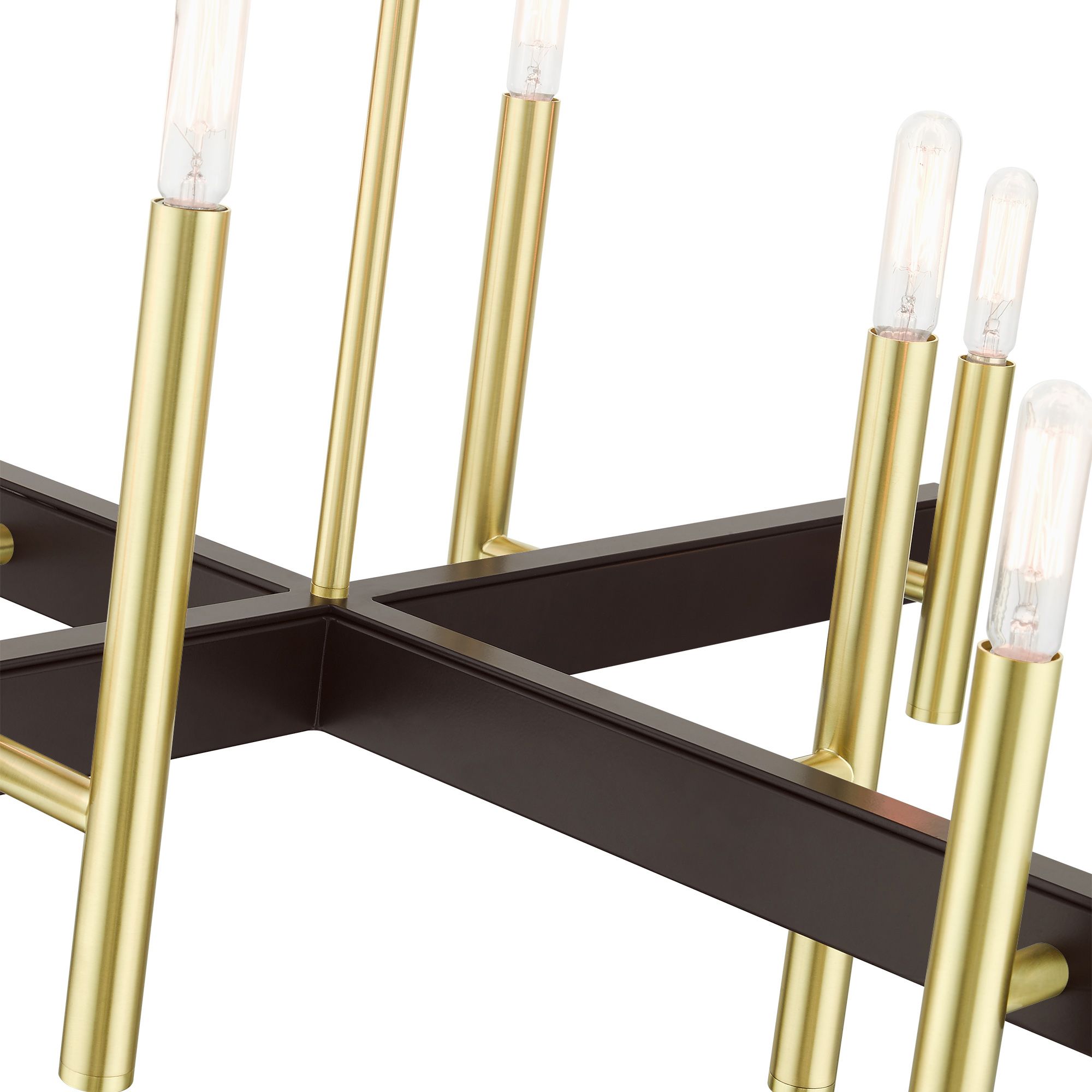 Denmark 8 Light Satin Brass Chandelier