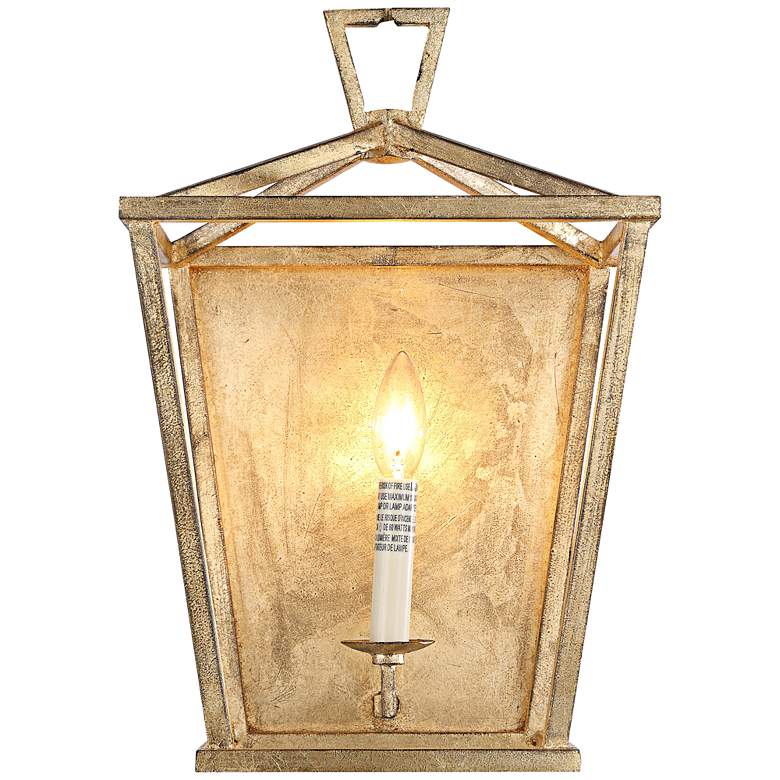 Image 1 Denmark Lantern 8 1/2 inch High Golden Iron Wall Sconce
