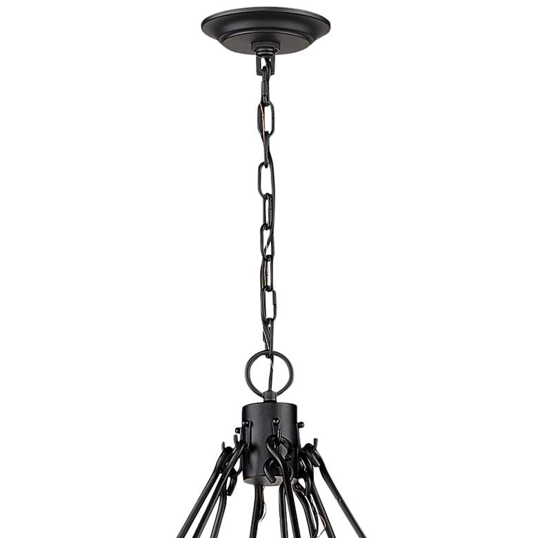 Image 4 Dennison 47 3/4" Wide 18-Light Matte Black Double Ring Chandelier more views