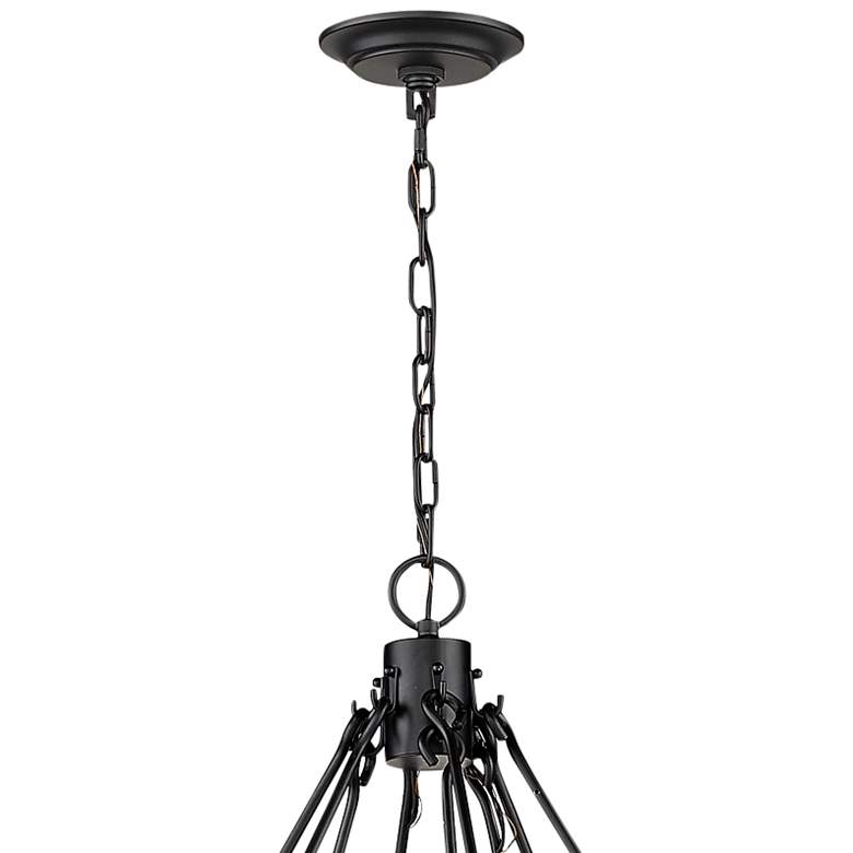 Image 4 Dennison 47 3/4 inch Wide 18-Light Matte Black Double Ring Chandelier more views