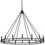 3_Dennison 60 1/4" Wide Matte Black 16-Light Chandelier