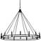 Dennison 60 1/4" Wide Matte Black 16-Light Chandelier