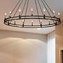 2_Dennison 60 1/4" Wide Matte Black 16-Light Chandelier