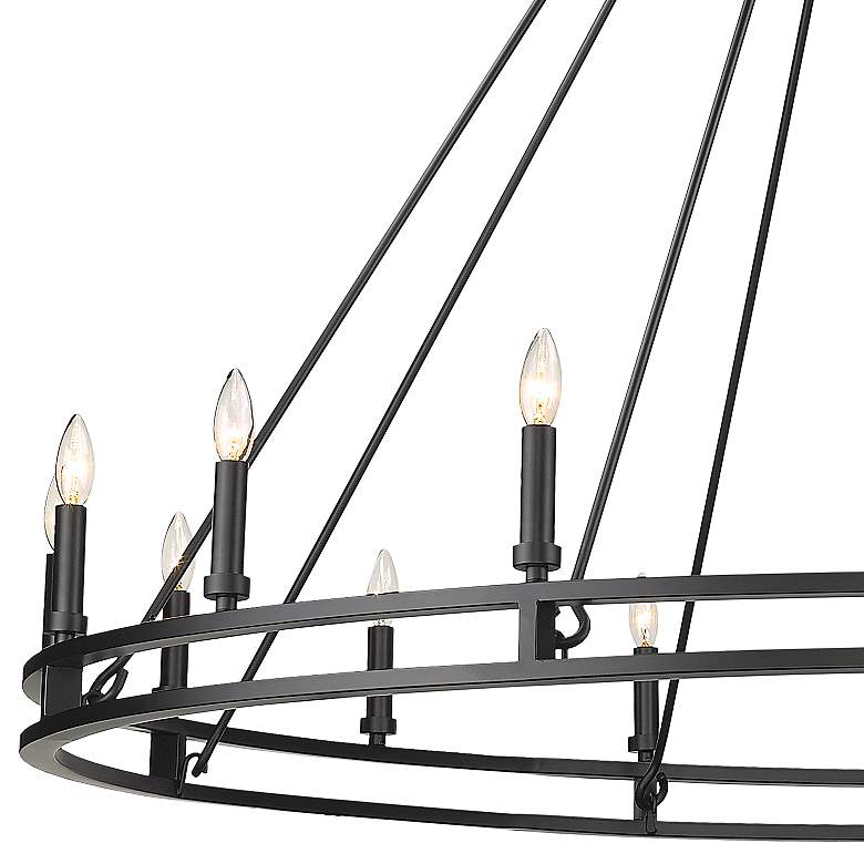 Image 4 Dennison 60 1/4" Wide Matte Black 16-Light Chandelier more views