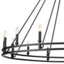 4_Dennison 60 1/4" Wide Matte Black 16-Light Chandelier more views