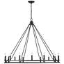 5_Dennison 60 1/4" Wide Matte Black 16-Light Chandelier more views