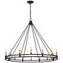 6_Dennison 60 1/4" Wide Matte Black 16-Light Chandelier more views