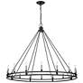 7_Dennison 60 1/4" Wide Matte Black 16-Light Chandelier more views