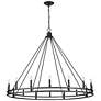 Dennison 60 1/4" Wide Matte Black 16-Light Chandelier in scene