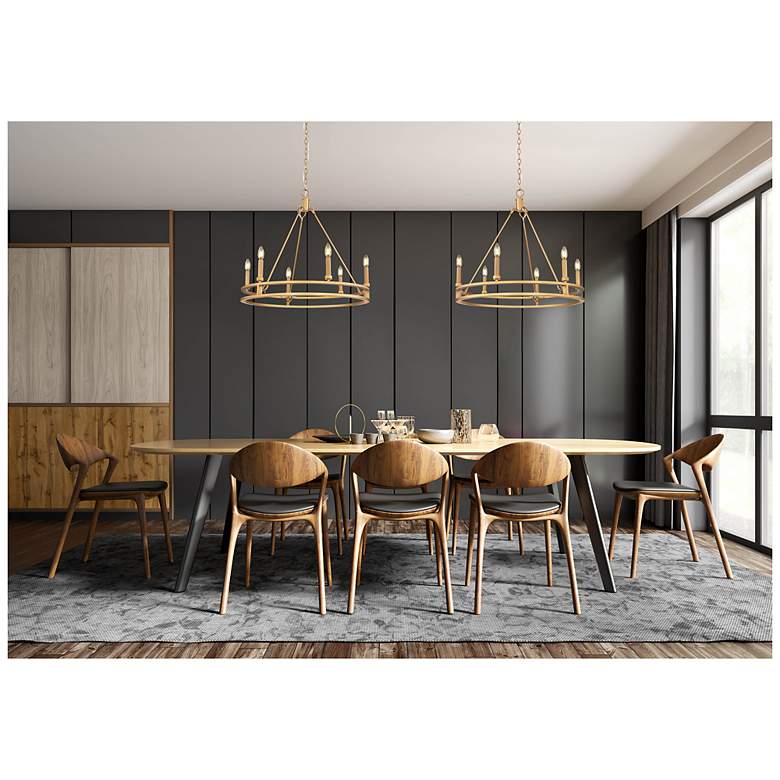 Image 2 Dennison by Z-Lite Signature Brass 6 Light Chandelier more views