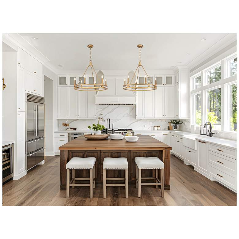 Image 3 Dennison by Z-Lite Signature Brass 6 Light Chandelier more views