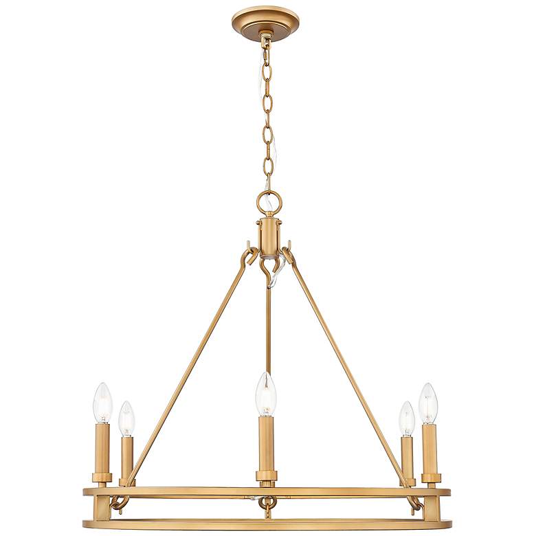 Image 4 Dennison by Z-Lite Signature Brass 6 Light Chandelier more views