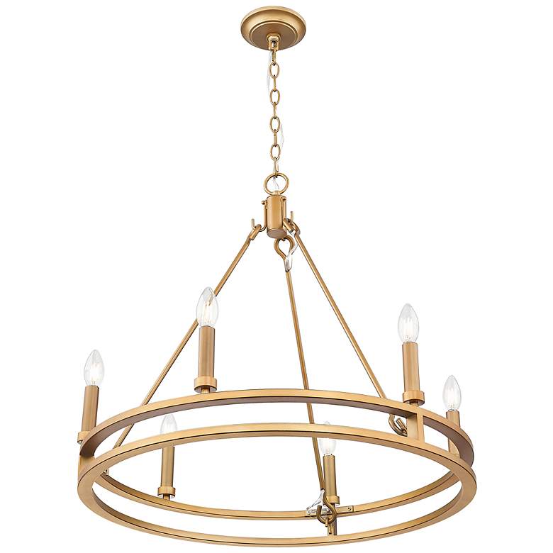 Image 5 Dennison by Z-Lite Signature Brass 6 Light Chandelier more views