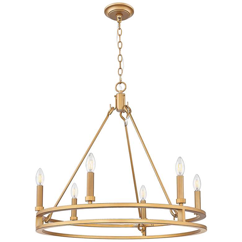 Image 6 Dennison by Z-Lite Signature Brass 6 Light Chandelier more views