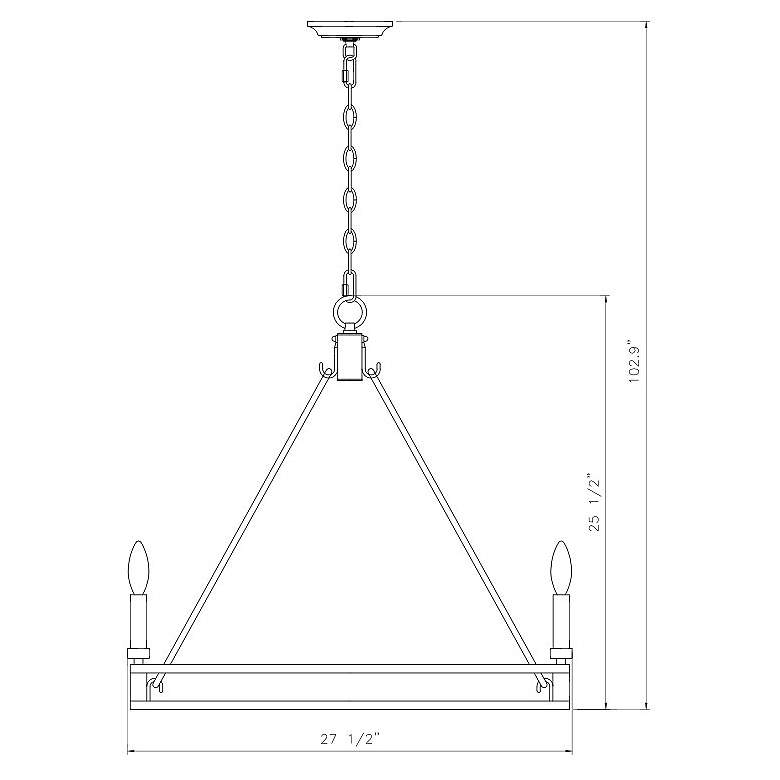 Image 7 Dennison by Z-Lite Signature Brass 6 Light Chandelier more views