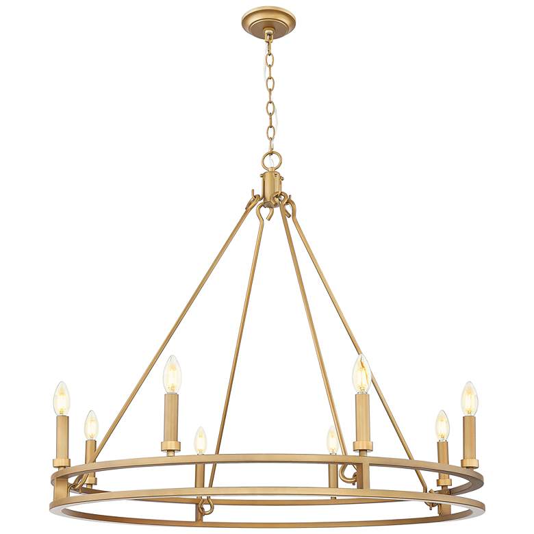 Image 1 Dennison by Z-Lite Signature Brass 8 Light Chandelier