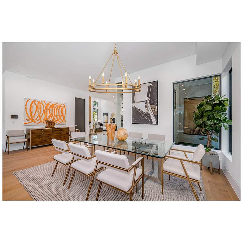 Image 2 Dennison by Z-Lite Signature Brass 8 Light Chandelier more views