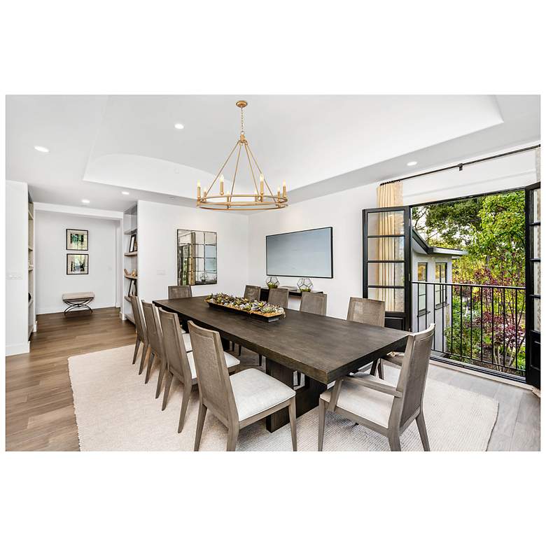Image 3 Dennison by Z-Lite Signature Brass 8 Light Chandelier more views