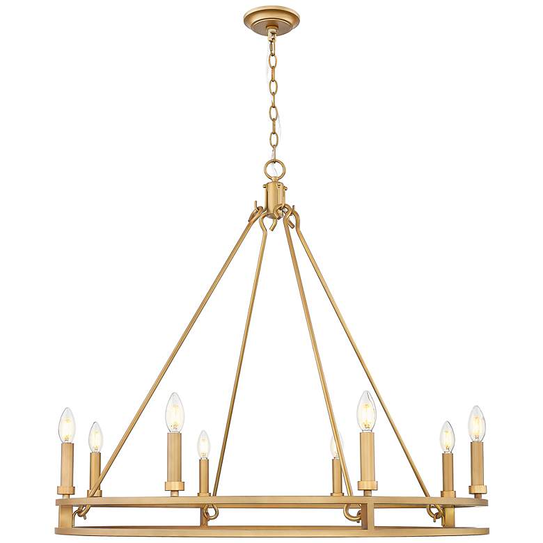 Image 4 Dennison by Z-Lite Signature Brass 8 Light Chandelier more views