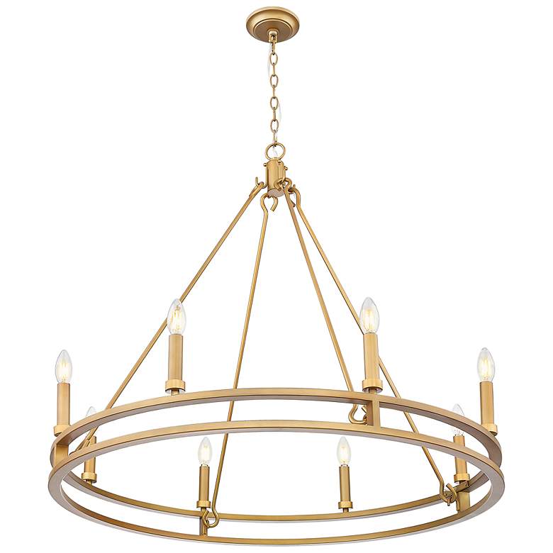 Image 5 Dennison by Z-Lite Signature Brass 8 Light Chandelier more views