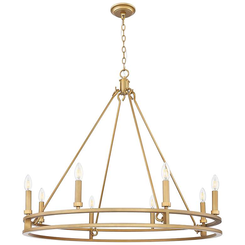 Image 6 Dennison by Z-Lite Signature Brass 8 Light Chandelier more views