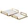 Densmore Gold Metal and Mirror Decorative Trays Set of 2