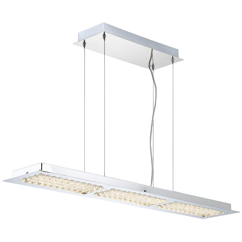 Image 1 Denso 39 1/2" Wide Chrome 3-LED Kitchen Island Light Pendant