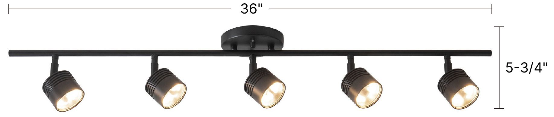 Image 6 Denson 36-in Black dimmable LED adjustable Spotlight Trilo Track Light more views