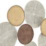 Denson 44 1/4" Wide Gold Bronze White-Washed Disk Wall Art