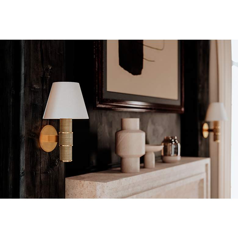 Image 2 Denton 13" High Patina Brass Wall Sconce more views