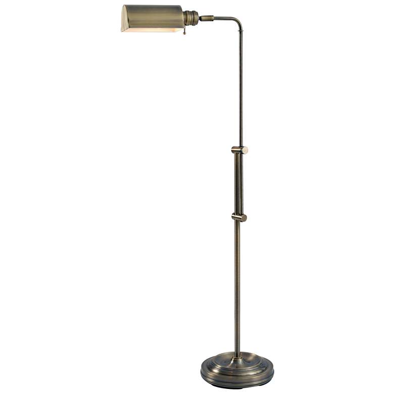 Image 1 Denton 36" High Antique Brass Adjustable Floor Lamp
