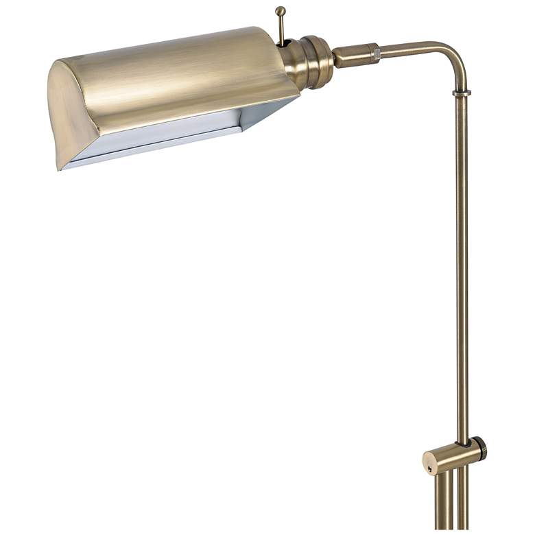 Image 3 Denton 36" High Antique Brass Adjustable Floor Lamp more views