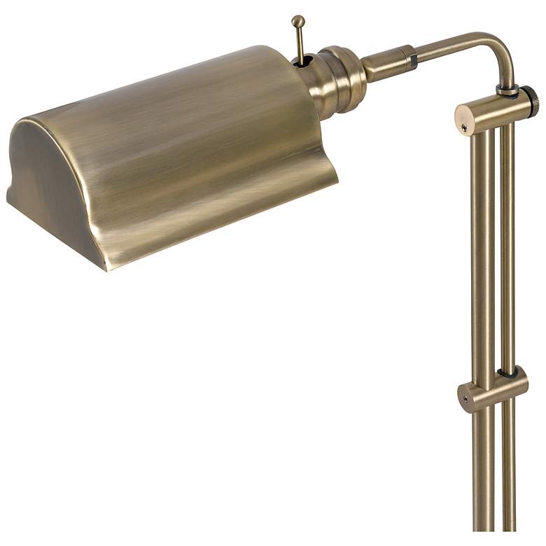 Image 4 Denton 36" High Antique Brass Adjustable Floor Lamp more views