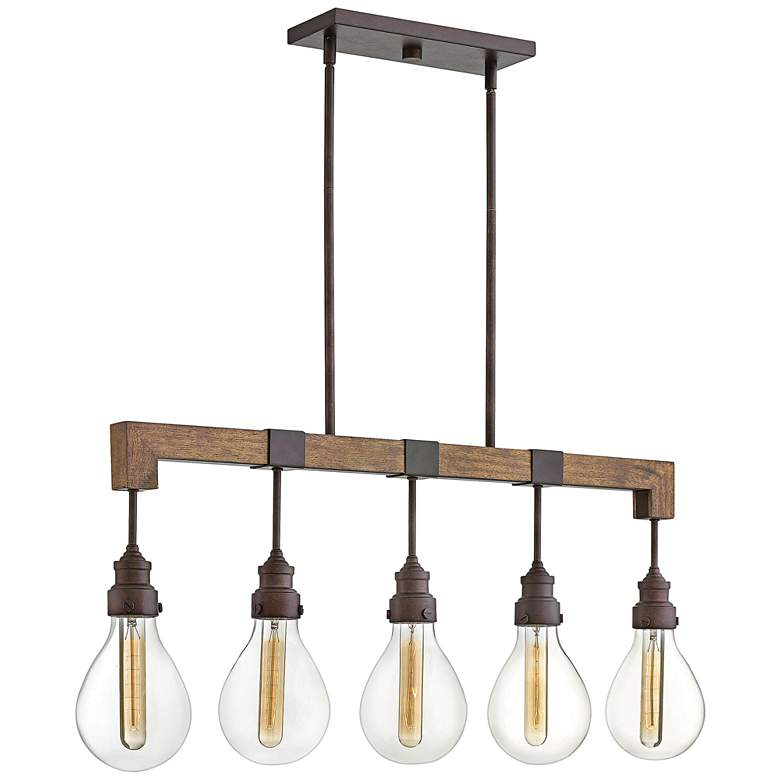 Image 3 Denton 36" Wide Industrial Iron Kitchen Island Light Pendant more views