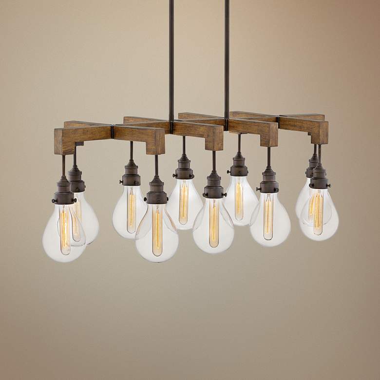 Image 1 Denton 48 1/2" Wide Iron Kitchen Island Light Chandelier