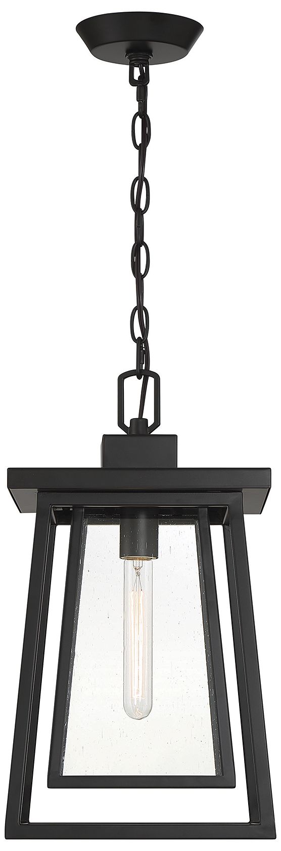 Image 5 Denver 1-Light Outdoor Hanging Lantern in Matte Black more views