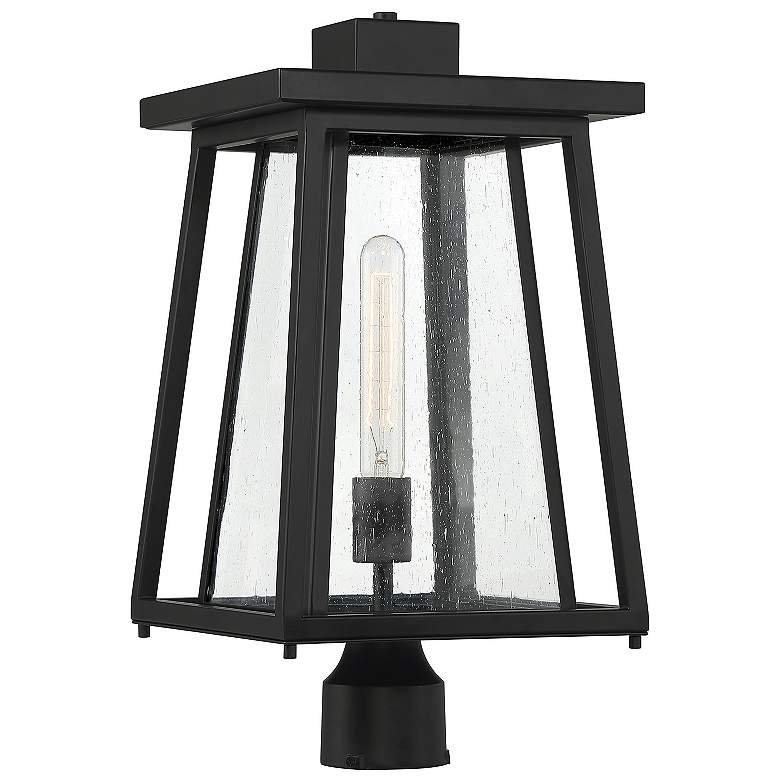 Image 1 Denver 1-Light Outdoor Post Lantern in Matte Black