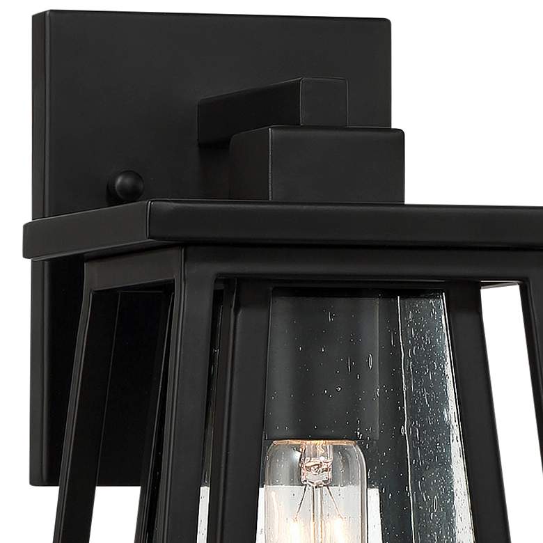 Image 2 Denver 1-Light Outdoor Wall Lantern in Matte Black more views