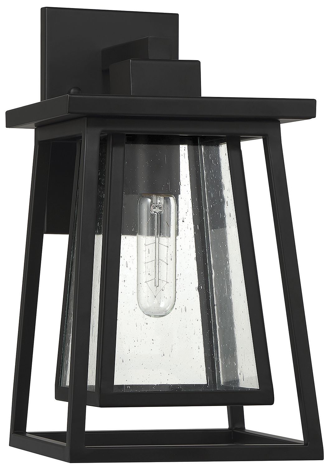 Image 2 Denver 1-Light Outdoor Wall Lantern in Matte Black more views
