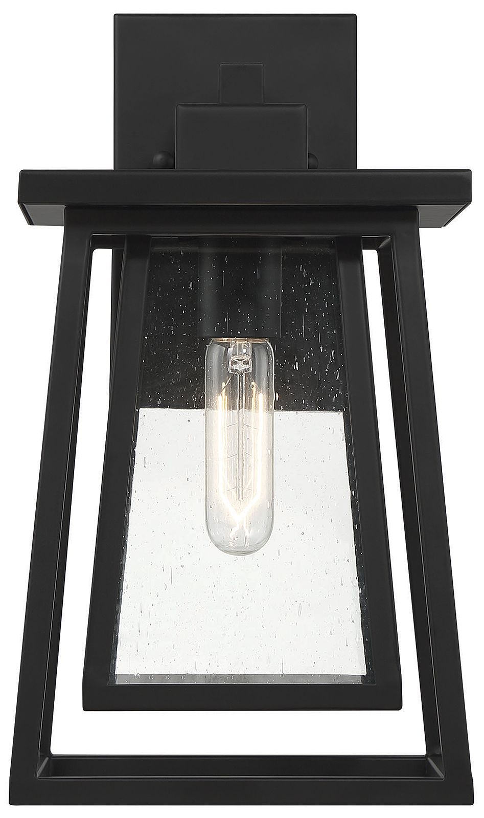 Image 3 Denver 1-Light Outdoor Wall Lantern in Matte Black more views