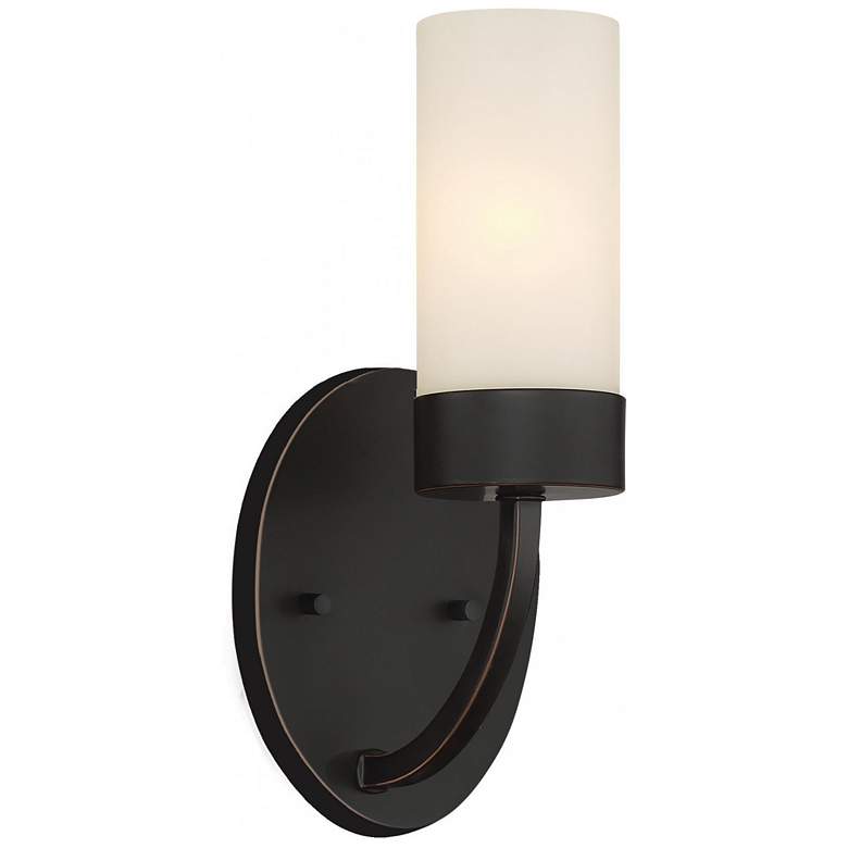 Image 1 Denver; 1 Light; Vanity Fixture; Mahogany Bronze Finish
