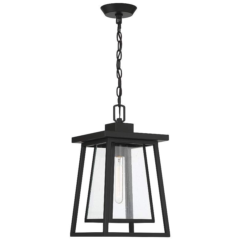 Image 1 Denver 16 1/4" High Matte Black Outdoor Hanging Light