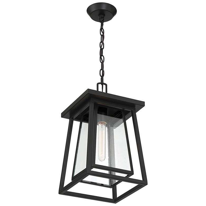 Image 4 Denver 16 1/4" High Matte Black Outdoor Hanging Light more views