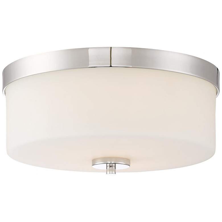 Image 1 Denver; 2 Light; Flush Mount Fixture; Polished Nickel Finish