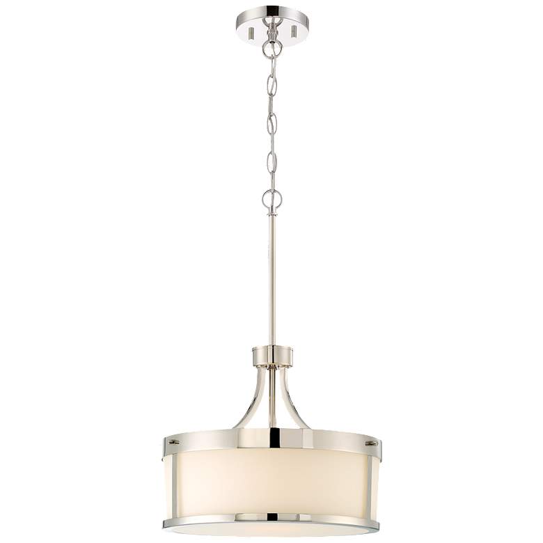 Image 1 Denver; 2 Light; Pendant Fixture; Polished Nickel Finish