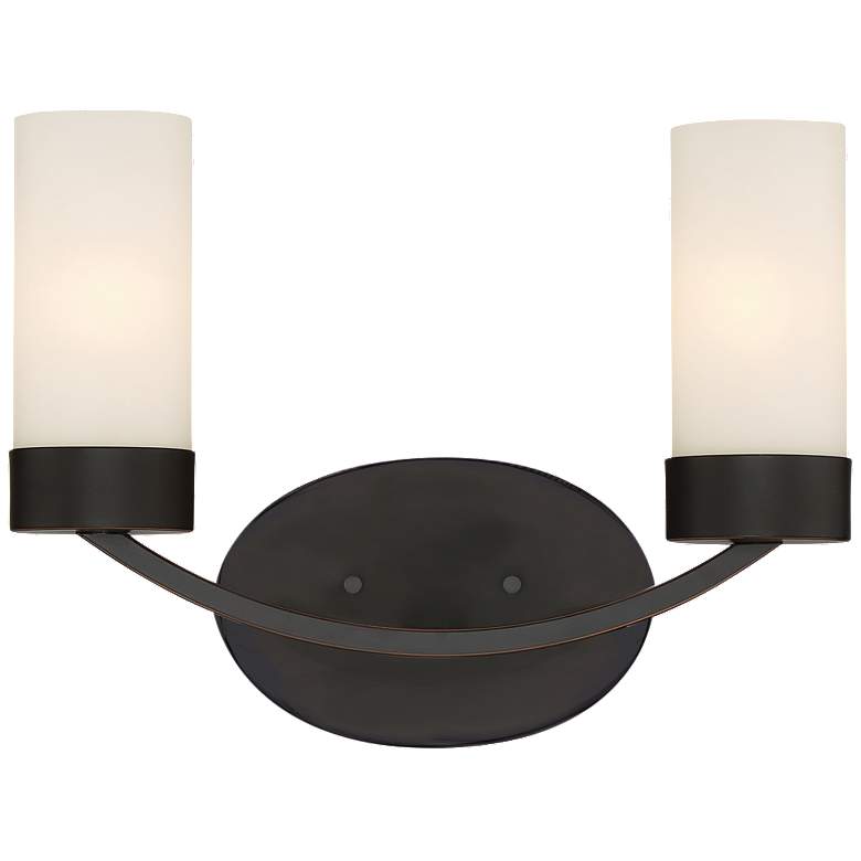 Image 1 Denver; 2 Light; Vanity Fixture; Mahogany Bronze Finish